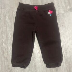 Jumping Beans Brown Kids Bottoms with Heart Accents 18M